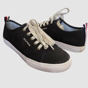 Tommy Hilfiger Womens Black Fabric Lumideel Coastal Vacation  Sneakers-Sz-9